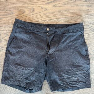Lululemon men’s shorts. Dark heather grey/ blue ish tone.
